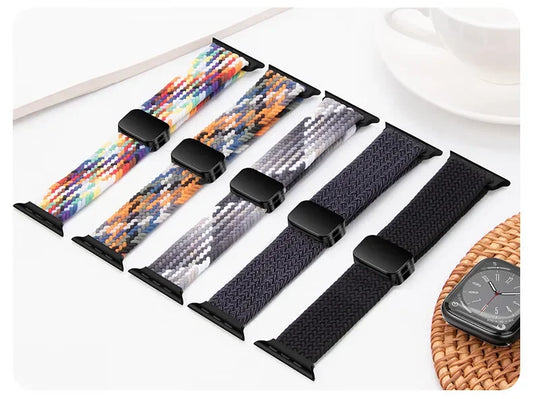 Soft Braided Loop Band For Apple Watch - Pearl White