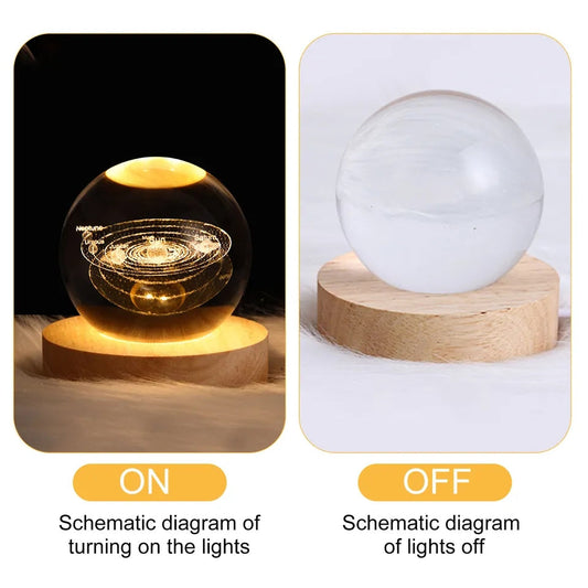 3D Crystal Ball Night Lamp
