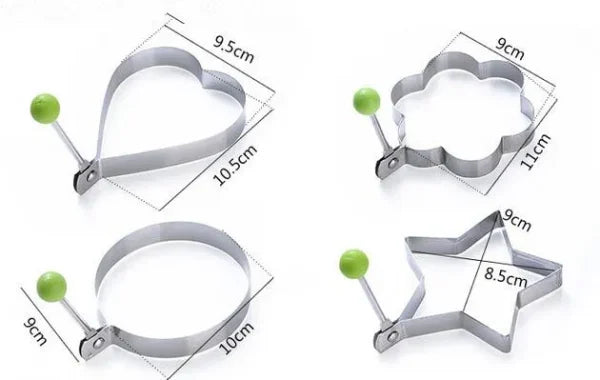 Stainless Steel Fried Egg Molds – Set of 4