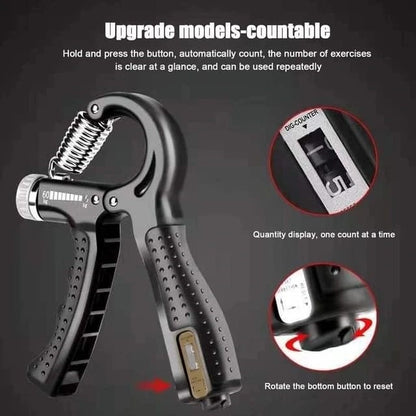 Adjustable Hand Gripper with Counter | 5–60kg Resistance | Wrist & Forearm Trainer