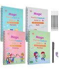 📚 4 Reusable Kids Practice Books Set