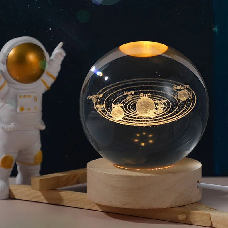 3D Crystal Ball Night Lamp