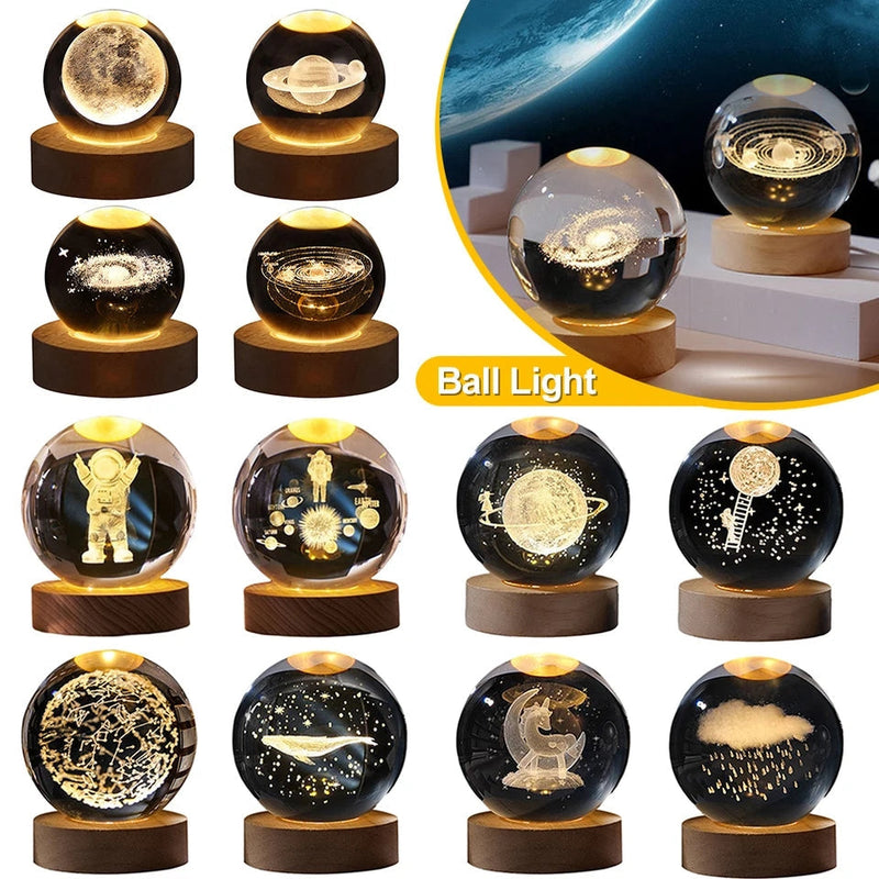 3D Crystal Ball Night Lamp