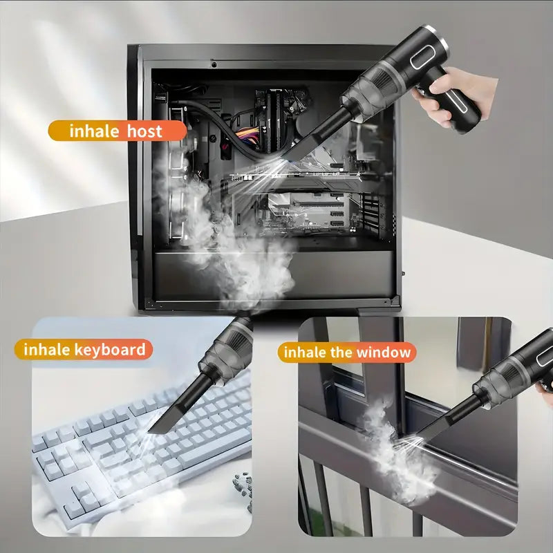 3-in-1 Mini Cordless Vacuum Cleaner – Powerful Duster, Blower & Pump